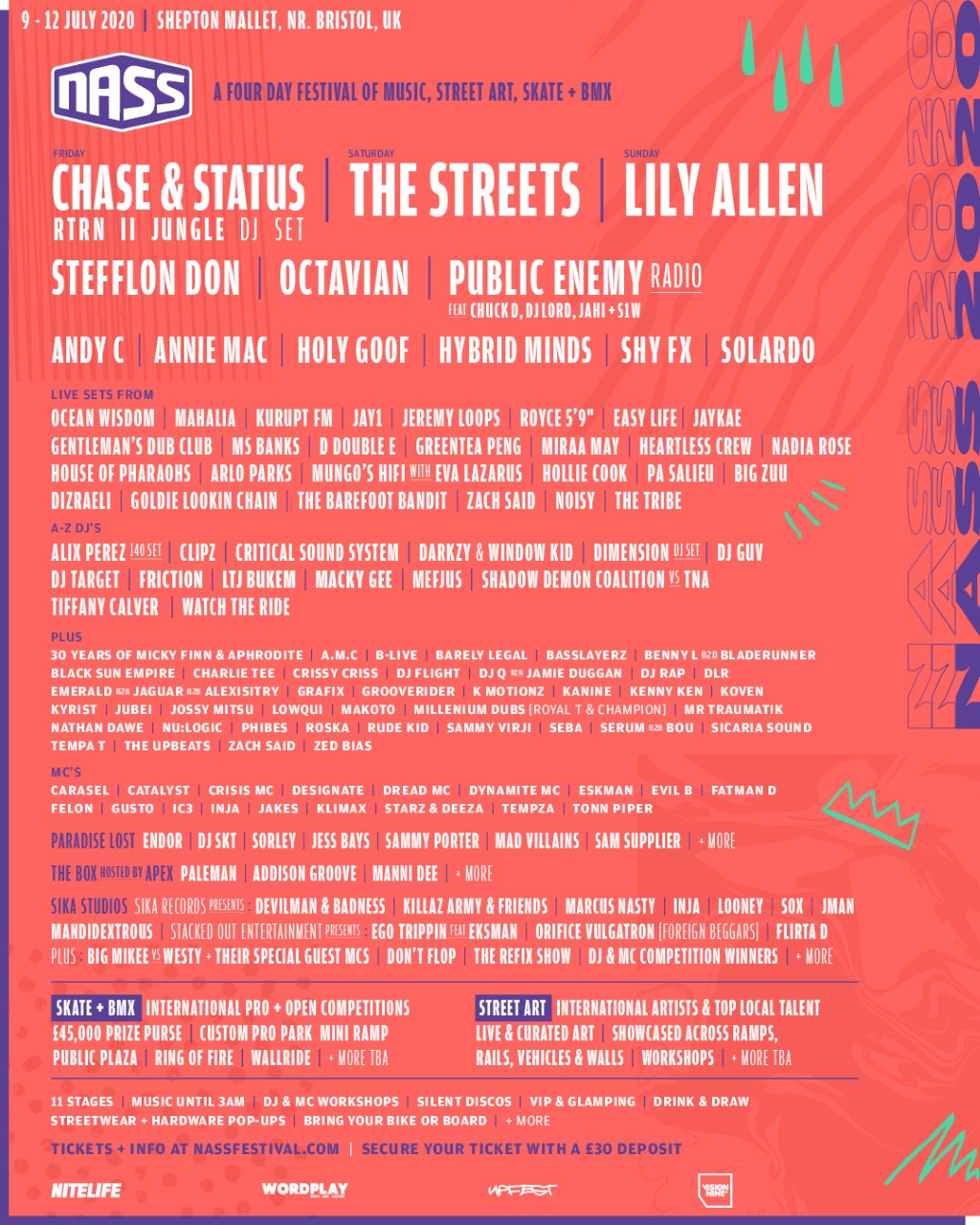 Nass announces Sunday Headliner and more acts for 2020