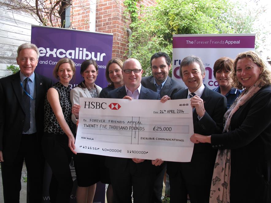 Excalibur Pledge £50k for Cancer Centre