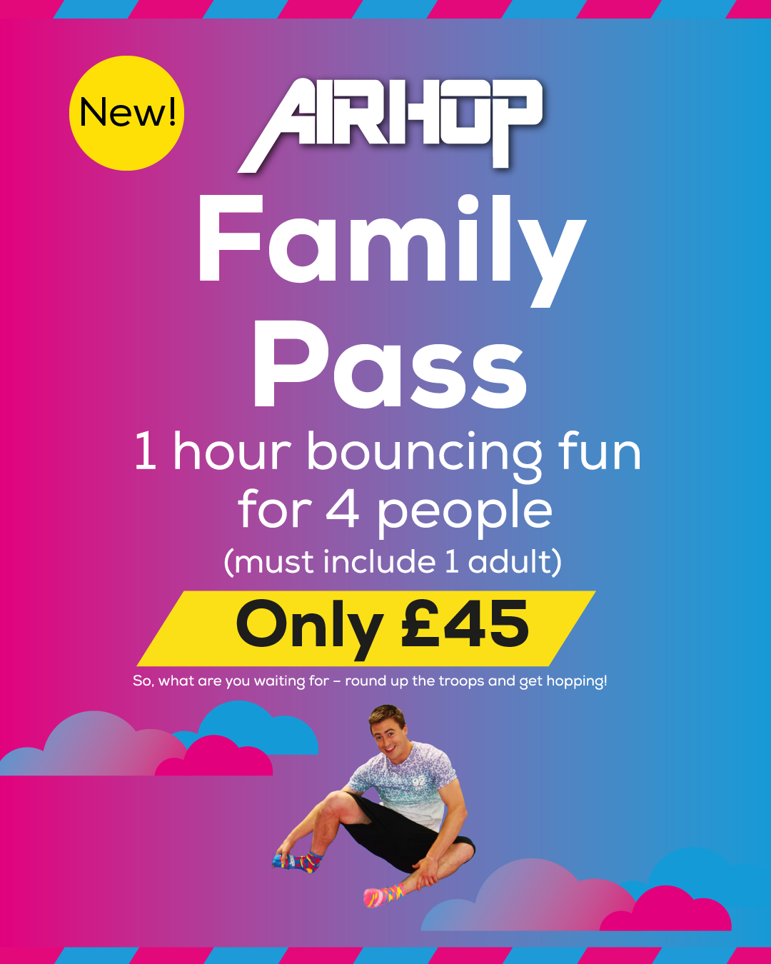 *NEW* AirHop Family Pass £45 only