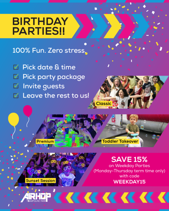 15% Off Party Packages 