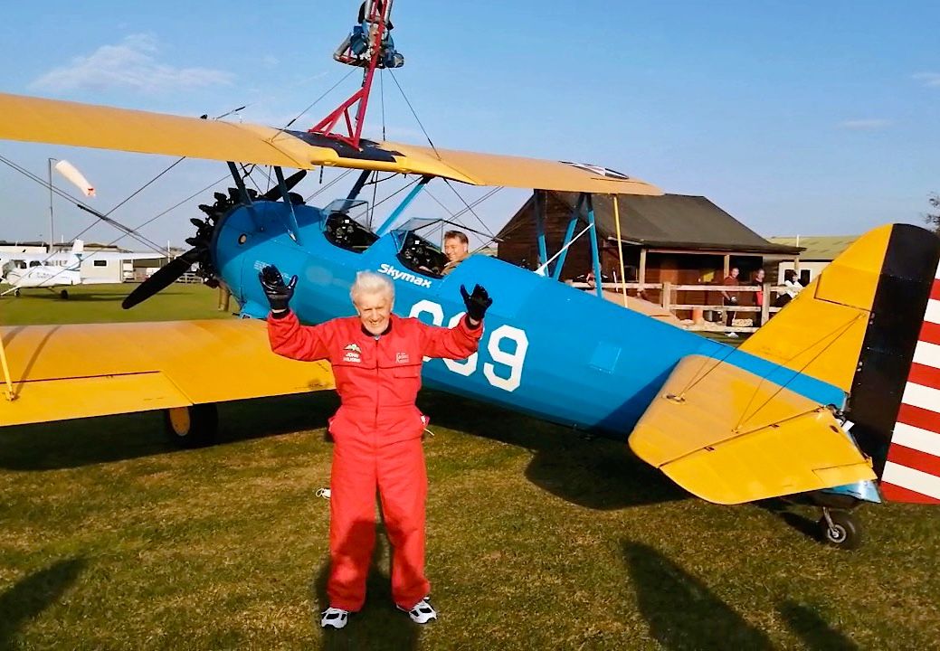 Devoted 89-year-old fundraiser takes to the skies once again for charity
