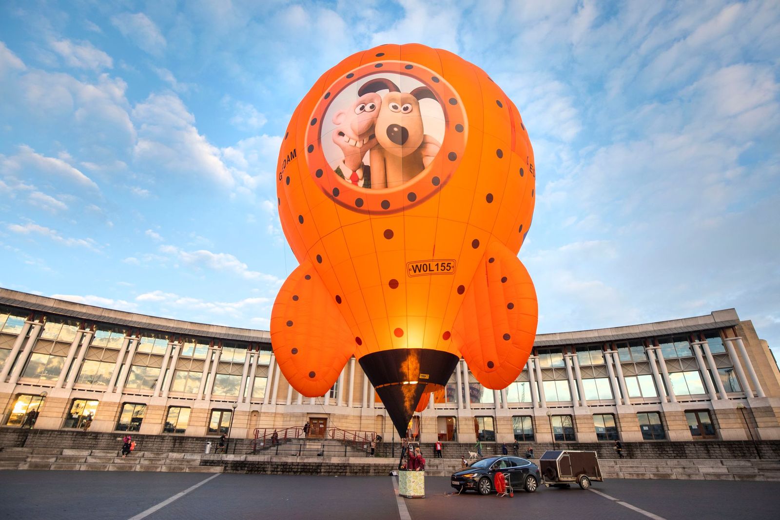 Hold tight, lad! Wallace & Gromit’s moon rocket lifts off for charity