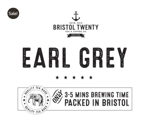 100 Tagged Catering Earl Grey Tea Bags for JUST £3.50