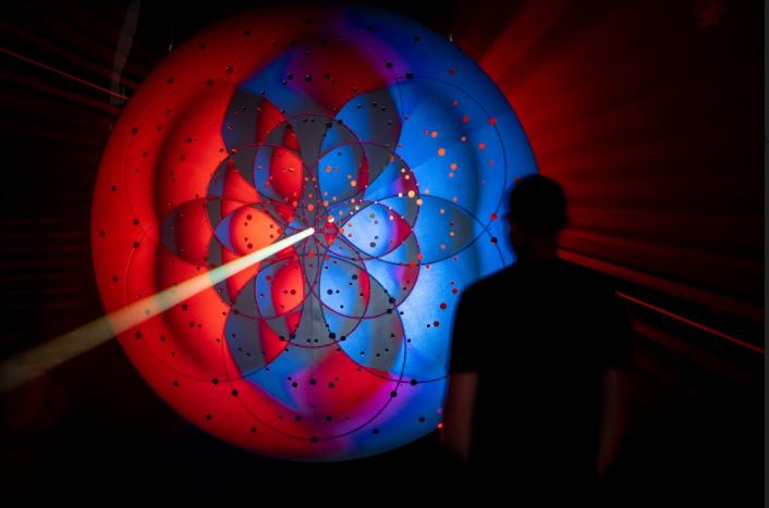 Immersive multimedia sculpture explores how light shapes us