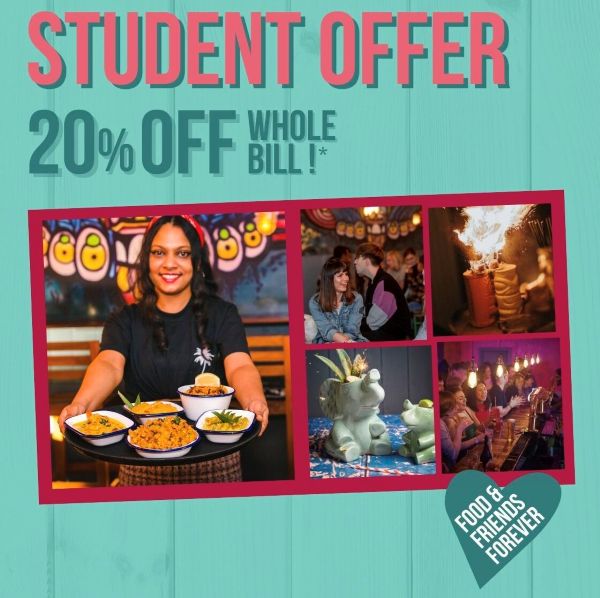 Student Offer at The Coconut Tree - 20% Off the Whole Bill